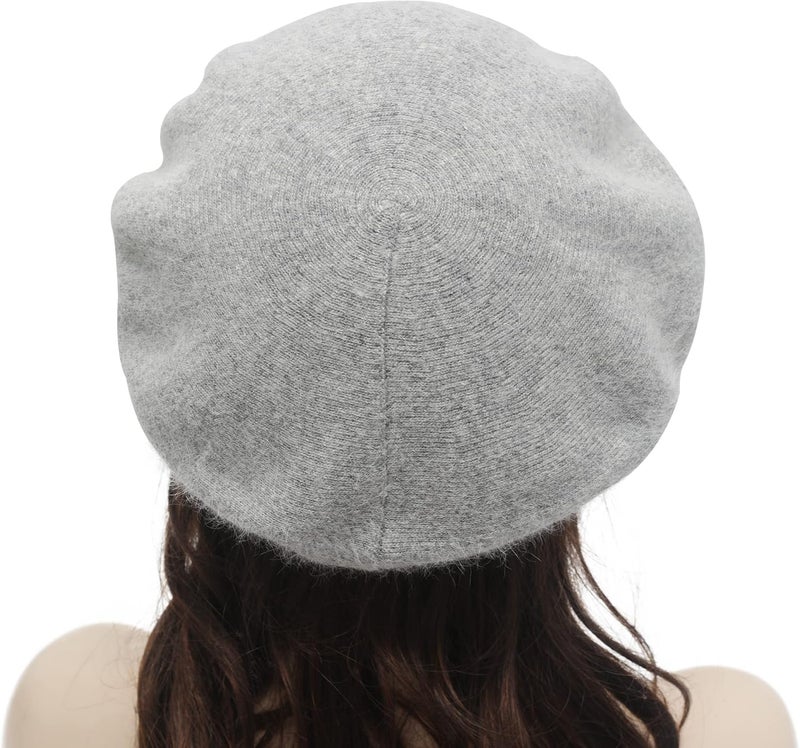 ZLYC Womens French Beret hat, Reversible Solid Color Mosaic Warm Beret Cap for Girls - Image 3